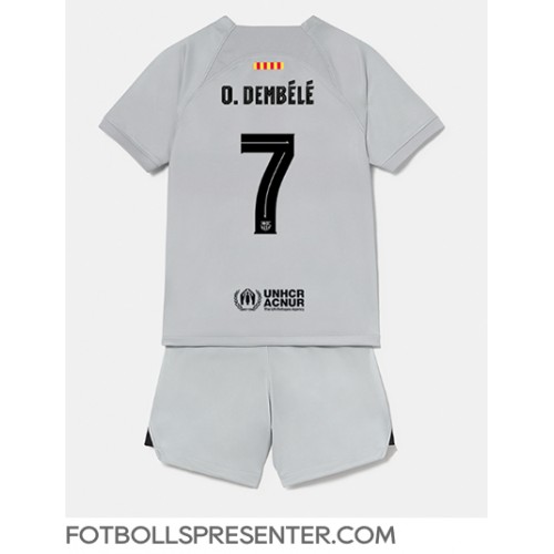 Barcelona Ousmane Dembele #7 Tredje tröja Barn 2022-23 Kortärmad (+ korta byxor)